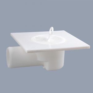 YER SÜZGECİ PLASTİK  15*15 cm  Ø 50 mm yandan çıkış